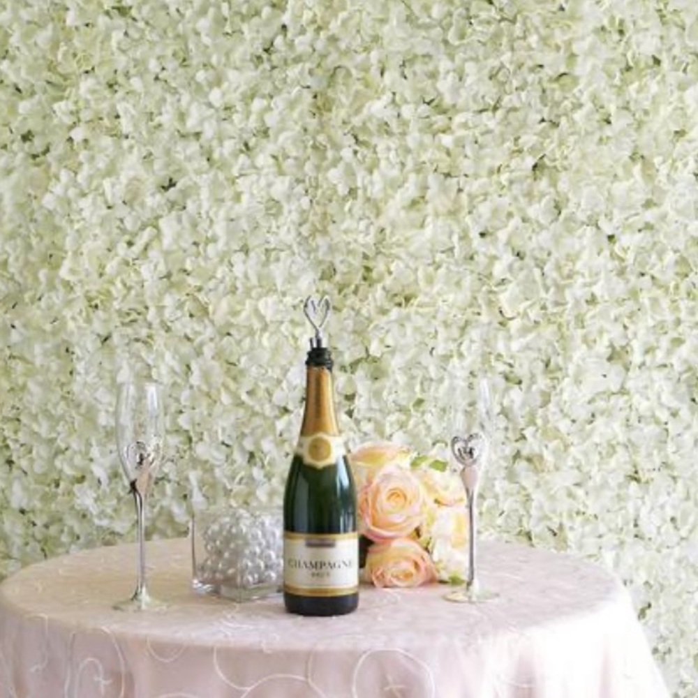 Cream Hydrangea Flower Wall Mat Panels (Set of 6)